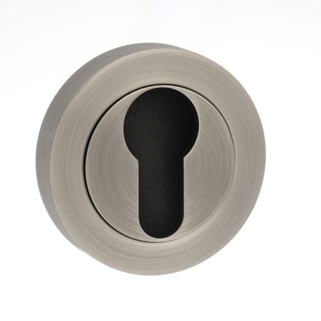 This is an image of Old English Euro Escutcheon - Matt Gun Metal available to order from T.H Wiggans Architectural Ironmongery in Kendal, quick delivery and discounted prices.
