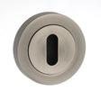 This is an image of Old English Key Escutcheon - Matt Gun Metal available to order from T.H Wiggans Architectural Ironmongery in Kendal, quick delivery and discounted prices.