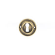 This is an image of Old English Solid Brass Open Key Hole Escutcheon - Matt Antique Brass available to order from T.H Wiggans Architectural Ironmongery in Kendal, quick delivery and discounted prices.