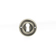 This is an image of Old English Solid Brass Open Key Hole Escutcheon - Matt Gun Metal available to order from T.H Wiggans Architectural Ironmongery in Kendal, quick delivery and discounted prices.