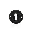 This is an image of Old English Solid Brass Open Key Hole Escutcheon - Matt Black available to order from T.H Wiggans Architectural Ironmongery in Kendal, quick delivery and discounted prices.