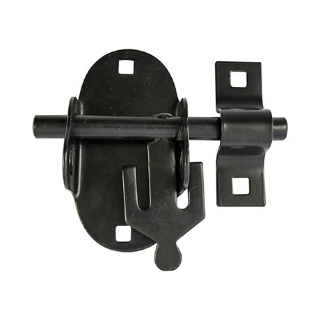 This is an image showing TIMCO Oval Padbolt - Black - 4" - 1 Each TIMbag available from T.H Wiggans Ironmongery in Kendal, quick delivery at discounted prices.
