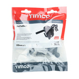 This is an image showing TIMCO Oval Padbolt - Black - 4" - 1 Each TIMbag available from T.H Wiggans Ironmongery in Kendal, quick delivery at discounted prices.