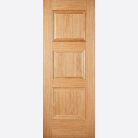 This is an image showing LPD - Amsterdam Pre-Finished Oak Doors 610 x 1981 available from T.H Wiggans Ironmongery in Kendal, quick delivery at discounted prices.