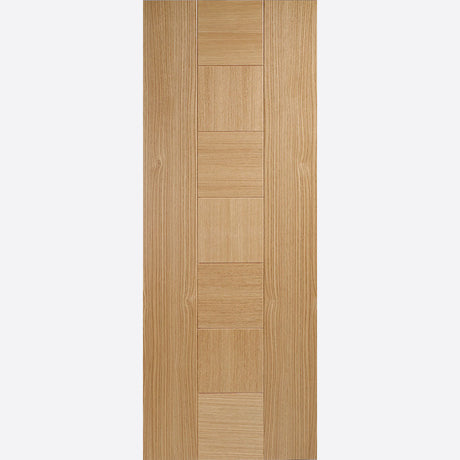 This is an image showing LPD - Catalonia Pre-Finished Oak Doors 610 x 1981 available from T.H Wiggans Ironmongery in Kendal, quick delivery at discounted prices.