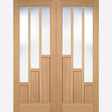 This is an image showing LPD - Coventry Pair Pre-Finished Oak Doors 1220 x 1981 available from T.H Wiggans Ironmongery in Kendal, quick delivery at discounted prices.