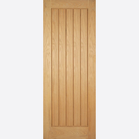 This is an image showing LPD - Mexicano Pre-Finished Oak Doors 458 x 1981 available from T.H Wiggans Ironmongery in Kendal, quick delivery at discounted prices.