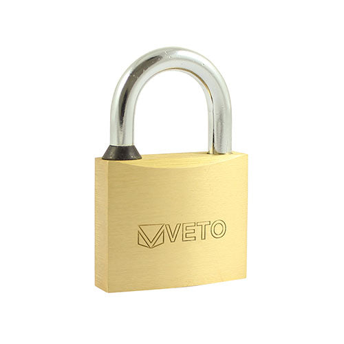 This is an image showing TIMCO Brass Padlock - 30mm - 1 Each Blister Pack available from T.H Wiggans Ironmongery in Kendal, quick delivery at discounted prices.
