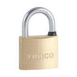 This is an image showing TIMCO Brass Padlock - 40mm - 1 Each Blister Pack available from T.H Wiggans Ironmongery in Kendal, quick delivery at discounted prices.