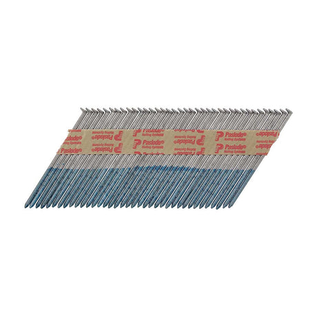 This is an image showing TIMCO Paslode IM350+ Nails & Fuel Cells Trade Pack - Unilock Shank - Hot Dipped Galvanised - 141236 - 3.1 x 90/2CFC - 2200 Pieces Box available from T.H Wiggans Ironmongery in Kendal, quick delivery at discounted prices.