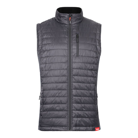 This is an image showing TIMCO Padded Bodywarmer - Grey/Black - Large - 1 Each Bag available from T.H Wiggans Ironmongery in Kendal, quick delivery at discounted prices.