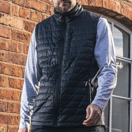 This is an image showing TIMCO Padded Bodywarmer - Grey/Black - Large - 1 Each Bag available from T.H Wiggans Ironmongery in Kendal, quick delivery at discounted prices.