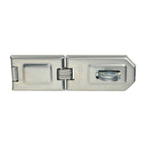 This is an image showing TIMCO Single Hinged Hasp & Staple - Zinc - 160mm - 1 Each Blister Pack available from T.H Wiggans Ironmongery in Kendal, quick delivery at discounted prices.