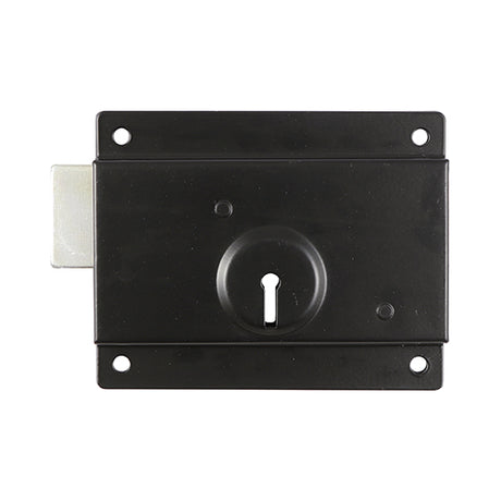 This is an image showing TIMCO Press Lock - Black - 5" - 1 Each Plain Bag available from T.H Wiggans Ironmongery in Kendal, quick delivery at discounted prices.