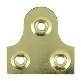 This is an image showing TIMCO Mirror Plates - Plain - Electro Brass - 38mm - 4 Pieces TIMpac available from T.H Wiggans Ironmongery in Kendal, quick delivery at discounted prices.