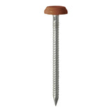 This is an image showing TIMCO Polymer Headed Nails - A4 Stainless Steel - Clay Brown - 50mm - 100 Pieces Box available from T.H Wiggans Ironmongery in Kendal, quick delivery at discounted prices.