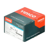 This is an image showing TIMCO Polymer Headed Nails - A4 Stainless Steel - White - 65mm - 100 Pieces Box available from T.H Wiggans Ironmongery in Kendal, quick delivery at discounted prices.
