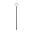 This is an image showing TIMCO Polymer Headed Pins - A4 Stainless Steel - White - 40mm - 250 Pieces Box available from T.H Wiggans Ironmongery in Kendal, quick delivery at discounted prices.