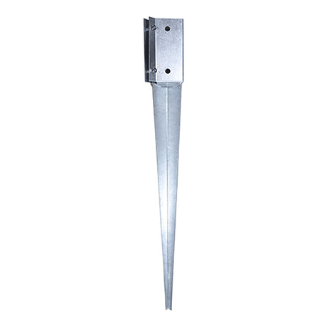 This is an image showing TIMCO Drive in Post Spike - Bolt Secure - Hot Dipped Galvanised - 100 x 600mm - 1 Each Unit available from T.H Wiggans Ironmongery in Kendal, quick delivery at discounted prices.