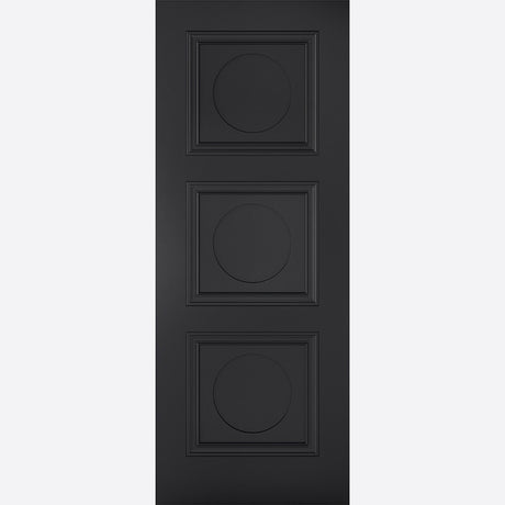 This is an image showing LPD - Antwerp 3P Primed Black Doors 838 x 1981 available from T.H Wiggans Ironmongery in Kendal, quick delivery at discounted prices.