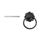 This is an image showing TIMCO Ring Gate Latch - Plain - Black - 6" - 1 Each TIMbag available from T.H Wiggans Ironmongery in Kendal, quick delivery at discounted prices.