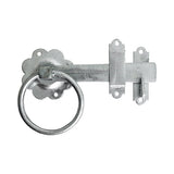 This is an image showing TIMCO Ring Gate Latch - Plain - Hot Dipped Galvanised - 6" - 1 Each TIMbag available from T.H Wiggans Ironmongery in Kendal, quick delivery at discounted prices.