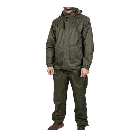 This is an image showing TIMCO Rain Jacket & Trousers - Green - X Large - 1 Each Bag available from T.H Wiggans Ironmongery in Kendal, quick delivery at discounted prices.