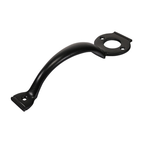 This is an image showing TIMCO Escutcheon Handle - Black - 8" - 1 Each Plain Bag available from T.H Wiggans Ironmongery in Kendal, quick delivery at discounted prices.