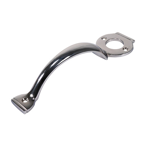 This is an image showing TIMCO Escutcheon Handle - Chrome - 8" - 1 Each Plain Bag available from T.H Wiggans Ironmongery in Kendal, quick delivery at discounted prices.