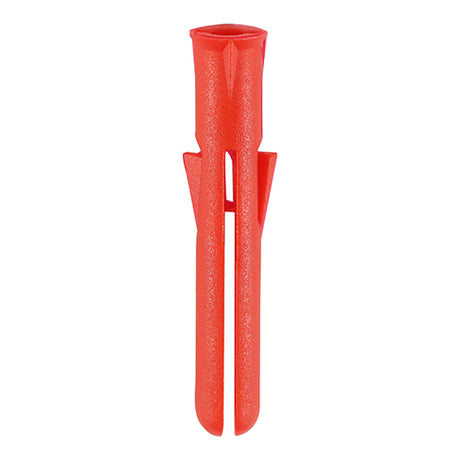 This is an image showing TIMCO Premium Plastic Plugs - Red - 34mm - 850 Pieces Tub available from T.H Wiggans Ironmongery in Kendal, quick delivery at discounted prices.