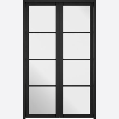 This is an image showing LPD - Soho W4 Primed Black Doors 1246 x 2031 available from T.H Wiggans Ironmongery in Kendal, quick delivery at discounted prices.