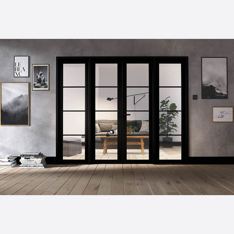 This is an image showing LPD - Soho W8 Primed Black Doors 2478 x 2031 available from T.H Wiggans Ironmongery in Kendal, quick delivery at discounted prices.