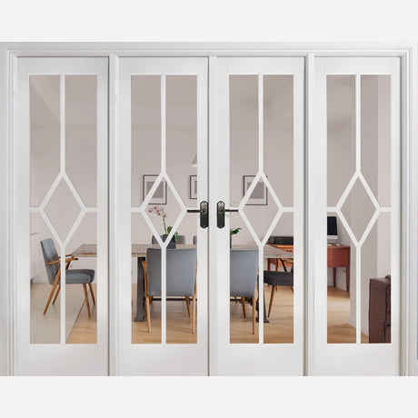 This is an image showing LPD - Reims W8 Primed White Doors 2478 x 2031 available from T.H Wiggans Ironmongery in Kendal, quick delivery at discounted prices.