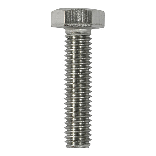 This is an image showing TIMCO Hex Set Screws - A2 Stainless Steel - M10 x 100 - 5 Pieces Bag available from T.H Wiggans Ironmongery in Kendal, quick delivery at discounted prices.