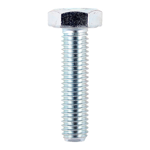 This is an image showing TIMCO Set Screws - Grade 8.8 - Zinc - M10 x 100 - 50 Pieces Box available from T.H Wiggans Ironmongery in Kendal, quick delivery at discounted prices.