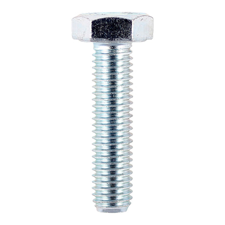 This is an image showing TIMCO Set Screws - Grade 8.8 - Zinc - M10 x 100 - 50 Pieces Box available from T.H Wiggans Ironmongery in Kendal, quick delivery at discounted prices.