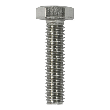 This is an image showing TIMCO Hex Set Screws - A2 Stainless Steel - M10 x 25 - 10 Pieces Bag available from T.H Wiggans Ironmongery in Kendal, quick delivery at discounted prices.