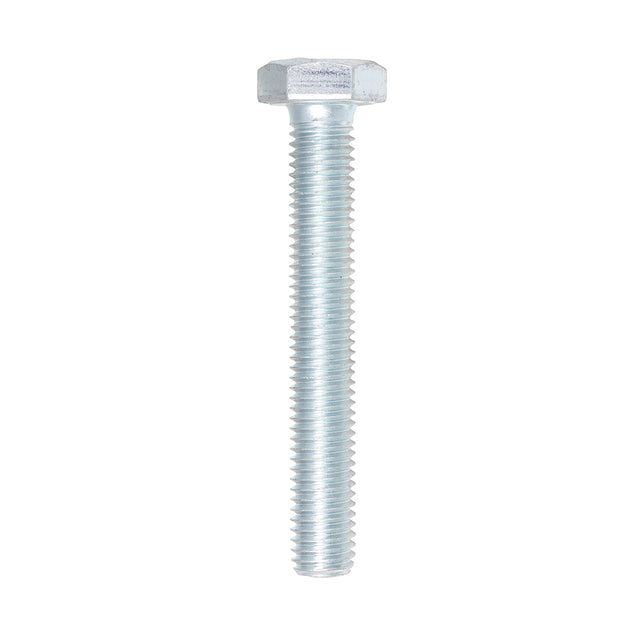 This is an image showing TIMCO Set Screws - Grade 8.8 - Zinc - M10 x 70 - 100 Pieces Box available from T.H Wiggans Ironmongery in Kendal, quick delivery at discounted prices.