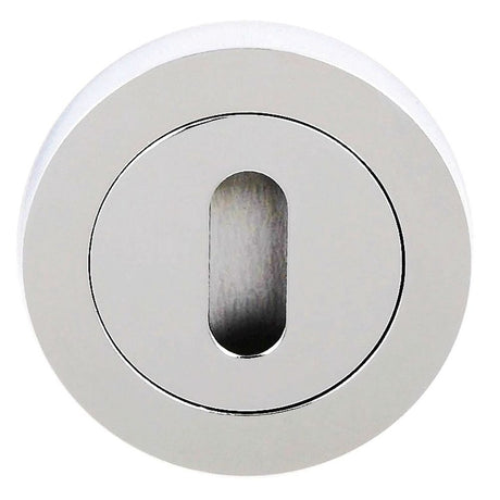 This is an image of STATUS Key Escutcheon on Round Rose - Polished Chrome available to order from T.H Wiggans Architectural Ironmongery in Kendal, quick delivery and discounted prices.