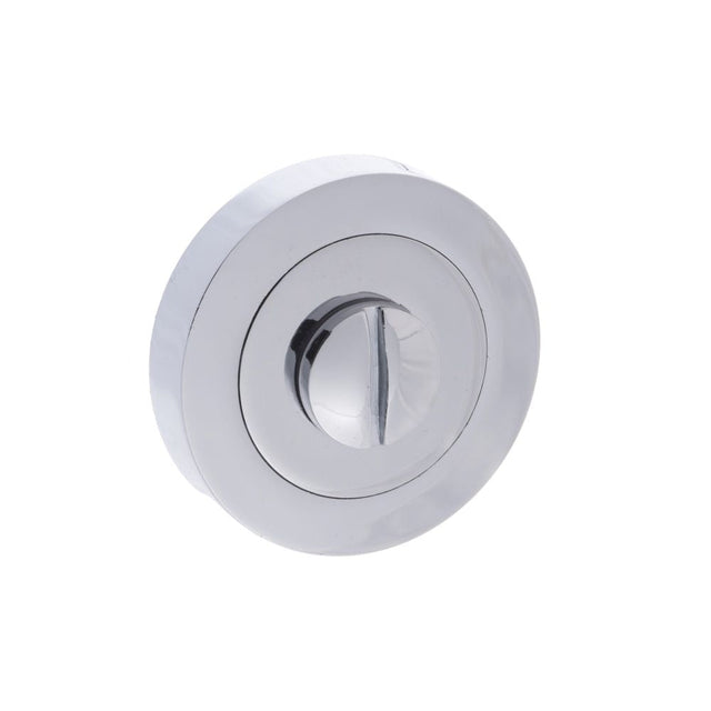 This is an image of STATUS WC Turn and Release on Round Rose - Polished Chrome available to order from T.H Wiggans Architectural Ironmongery in Kendal, quick delivery and discounted prices.