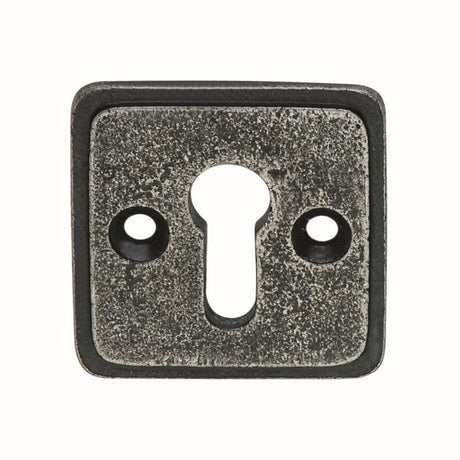 This is an image of Spira Brass - Square Escutcheon Pewter available to order from T.H Wiggans Architectural Ironmongery in Kendal, quick delivery and discounted prices.