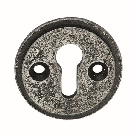 This is an image of Spira Brass - Round EscutcheonPewter available to order from T.H Wiggans Architectural Ironmongery in Kendal, quick delivery and discounted prices.