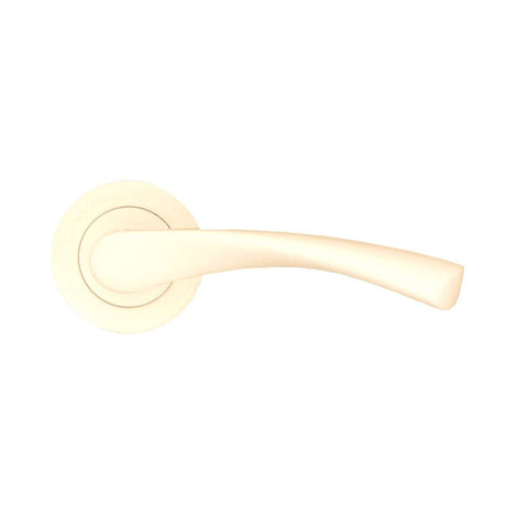 This is an image of Spira Brass - Mercury Lever Door Handle Ivory available to order from T.H Wiggans Architectural Ironmongery in Kendal, quick delivery and discounted prices.