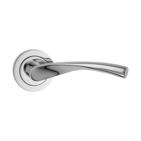 This is an image of Spira Brass - Mercury Lever Door Handle Polished Chrome available to order from T.H Wiggans Architectural Ironmongery in Kendal, quick delivery and discounted prices.