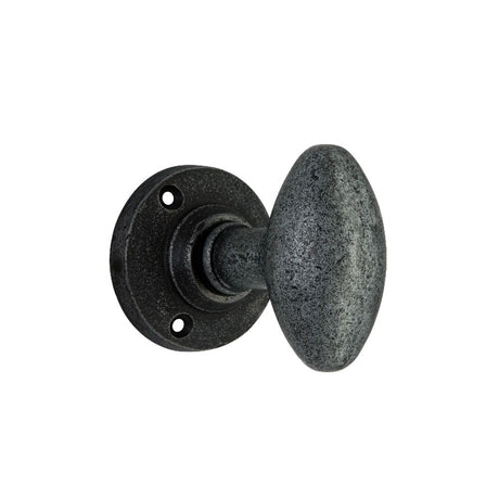 This is an image of Spira Brass - Oval Door Knobs Pewter available to order from T.H Wiggans Architectural Ironmongery in Kendal, quick delivery and discounted prices.