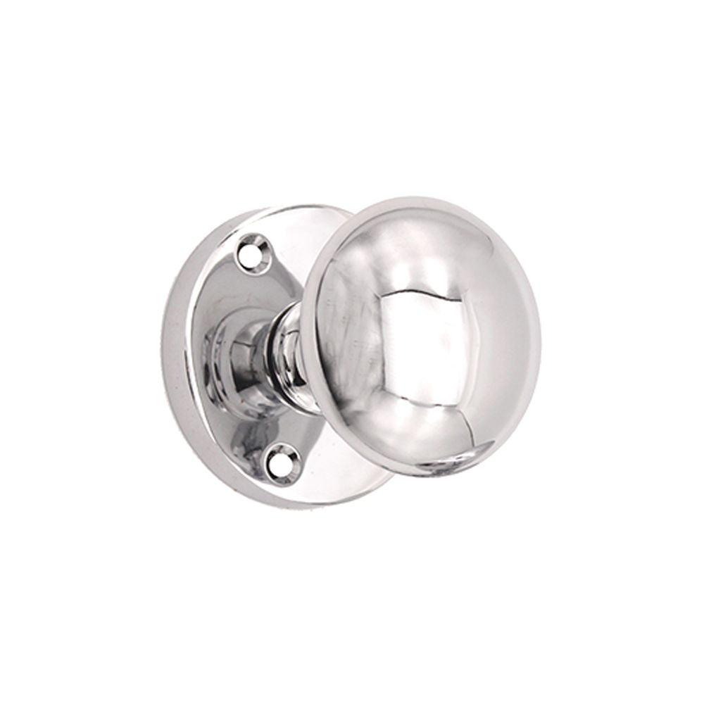 This is an image of Spira Brass - Victorian Door Knob Polished Chrome available to order from T.H Wiggans Architectural Ironmongery in Kendal, quick delivery and discounted prices.