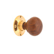 This is an image of Spira Brass - Rosewood Bun Rim/Mortice Door Knob Polished Brass available to order from T.H Wiggans Architectural Ironmongery in Kendal, quick delivery and discounted prices.