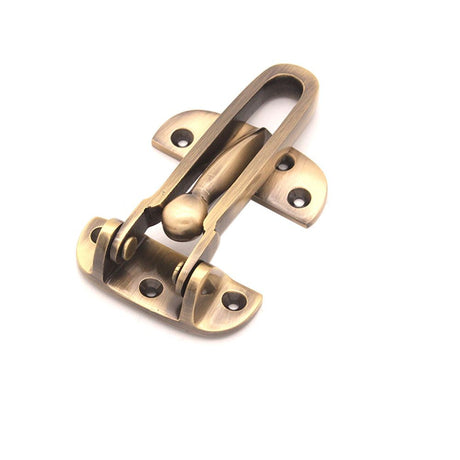 This is an image of Spira Brass - Brass Door Guard 105mm Antique Brass available to order from T.H Wiggans Architectural Ironmongery in Kendal, quick delivery and discounted prices.