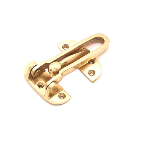 This is an image of Spira Brass - Brass Door Guard 105mm Polished Brass available to order from T.H Wiggans Architectural Ironmongery in Kendal, quick delivery and discounted prices.