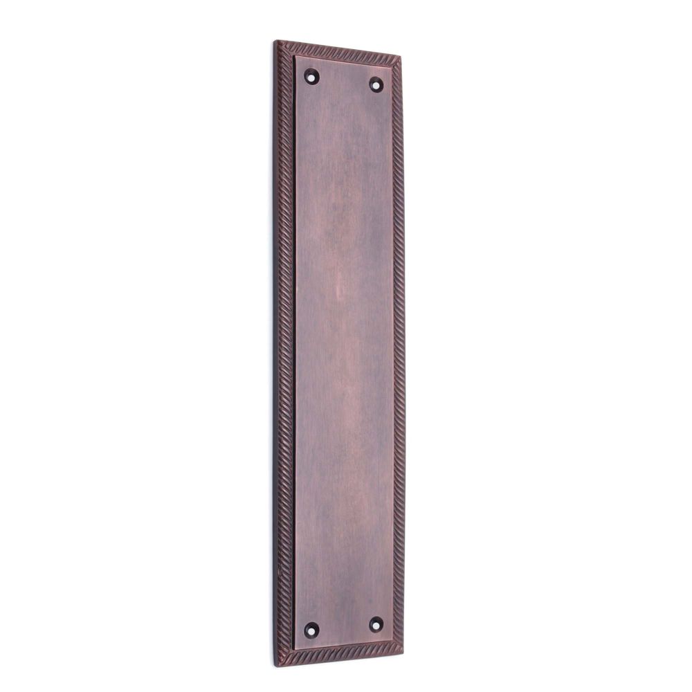 This is an image of Spira Brass - Georgian Finger Plate 285mm Aged Bronze available to order from T.H Wiggans Architectural Ironmongery in Kendal, quick delivery and discounted prices.